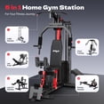 thumbnail image 3 of LNOW Home Gym Station, Workout Equipment with 148LBS Weight Stack, Leg Press And Preacher Curl Pad, 3 of 12