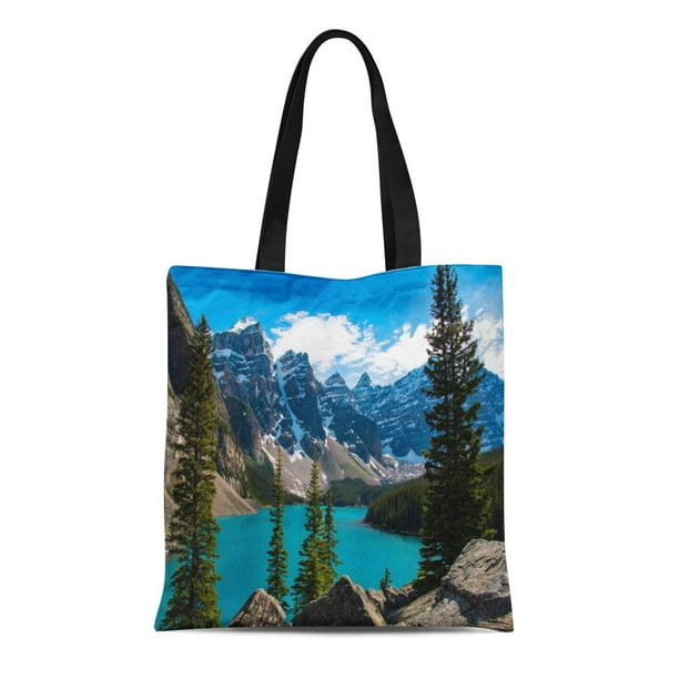 LADDKE Canvas Tote Bag Beautiful Moraine Lake Near Louise in Alberta the Canadian Durable ...