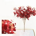 thumbnail image 4 of Artificial Eucalyptus Leaves Stems Real Touch 20 Branches 6 Colors Available Red, 4 of 4