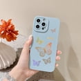 thumbnail image 2 of Compatible with iPhone 14 Pro Case Cute Plated Love Heart for Women Girls Gold Bling Butterfly Full Camera Lens Cover Protection Soft TPU Shockproof Bumper Phone Case for iPhone 14 Pro, Blue, 2 of 12