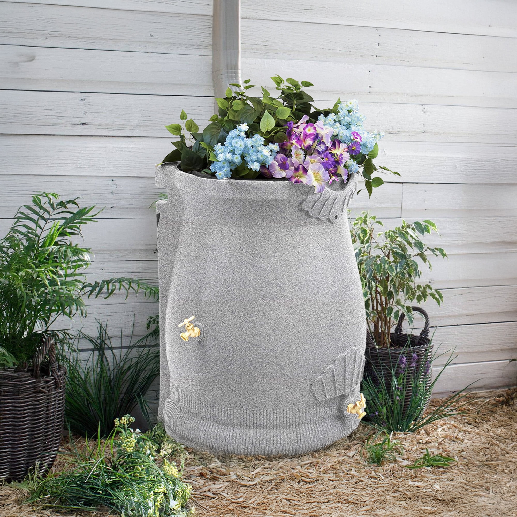 Good Ideas Rain Wizard Urn 50 Gallon Rain Saver - Light Granite