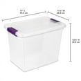 thumbnail image 2 of Sterilite 27 Qt ClearView Latch Storage Stackable Bin with Latching Lid, 12 Pack, 2 of 7