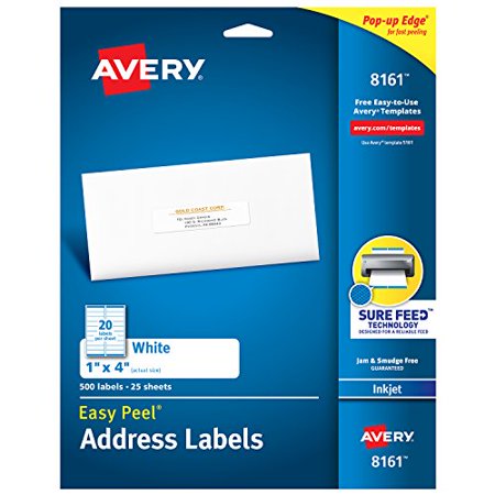 Avery Address Labels with Sure Feed for Inkjet Printers, 1