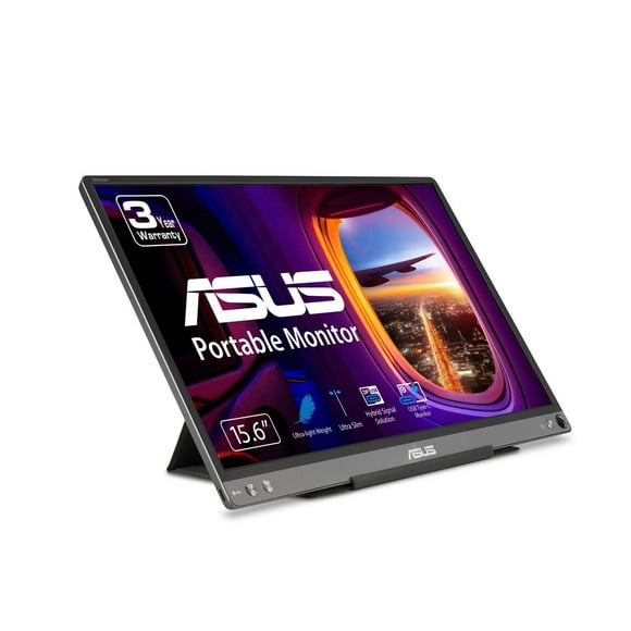 ASUS ZenScreen 15.6” 1080P Portable USB Monitor (MB16ACE) - Full HD (1920 x 1080), IPS, USB Type-C, Eye Care, Anti-Glare Surface, Lite Smart Case, External screen for