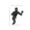 thumbnail image 3 of Danya B. Protruding "Fist Man" Cast Iron Decorative Black Wall Hook (Set of 2), 3 of 4