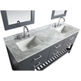 thumbnail image 4 of Design Element London 72" Double Sink Bathroom Vanity Set in Gray with Carrara Marble Top, 4 of 4