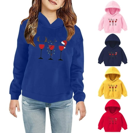 

Uxgjfwu Hoodies for Kids Christmas Toddler Baby Boys Girls Hoodie Childrens Casual Print Sweatshirt For The Baby Gift