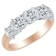 thumbnail image 2 of AFFY 1 Ct White Natural Diamond Anniversary Band Ring in 14k Rose Gold Ring Size - 9.5, 2 of 2