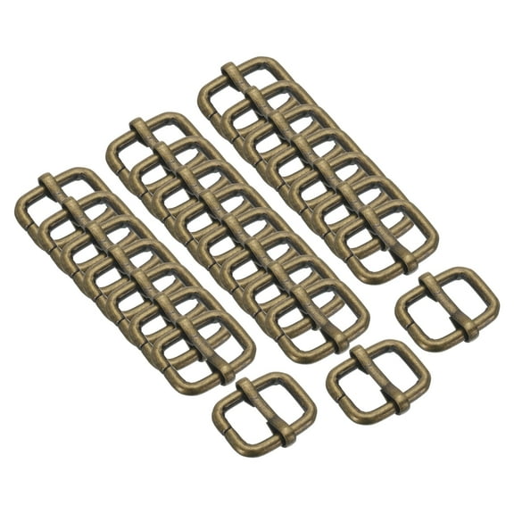 25PCS Metal Slide Adjustable Buckle 1/2" Adjuster Webbing Strap Slider for Belt Bags Backpack Replacement Bronze