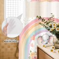 thumbnail image 3 of No Hook Shower Curtain, Pink Elephants Shower Curtains for Bathroom with See Through Top Window, Cute Rainbow Spring Floral Botanical Waterproof & Washable Bath Curtain Small Stall 36"x78", 3 of 9