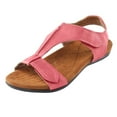 thumbnail image 4 of Oyedens Sandals For Women Wide Width Comfort Flats Summer Casual T Strap Beach Low Heel Wedge Shoes, 4 of 6