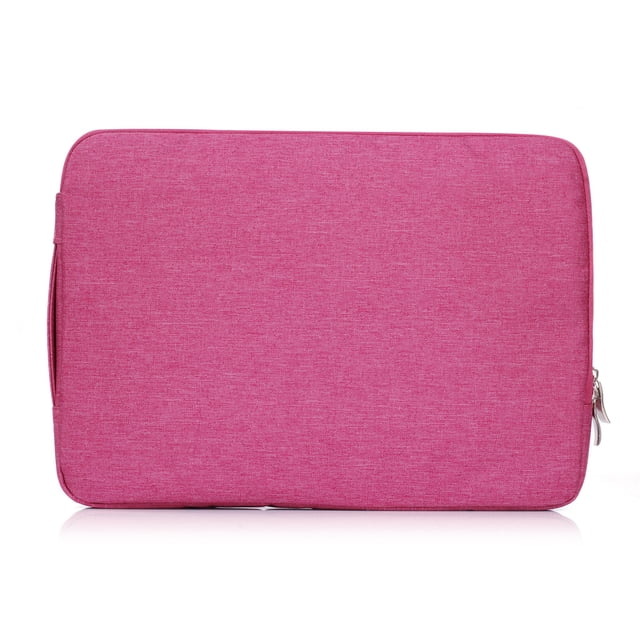 Bolsa de tela vaquera para ordenador portátil de 15 pulgadas, cremallera lavable, protección de Color sólido, reemplazo a prueba de arañazos, Almacenamiento y organización del hogar Rosa roja Bearachild HA072613-06