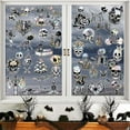 thumbnail image 2 of Kreatwow Halloween Gothic Window Decoration 6pcs Halloween Skull Window Stickers Gothic Halloween Window Clings Decorations Laser Skull Halloween Window Clings Wall Sticker for Halloween Haunted Party, 2 of 6