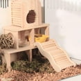 thumbnail image 3 of Hamster Climbing Ladder Toy, Beech Birch Wood Wave Structure Climbing Tool Anxiety Reduction Interactive Bridge for Small Animals, 3 of 7