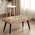 thumbnail image 2 of Jiueut Robin Bird Peony Flower Print Dining Room Bench Covers, Stretchable Long Bench Seat Slipcover Anti Dust Rectangle Chair Protection for Living Room Bedroom Kitchen, 2 of 7