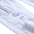 thumbnail image 6 of DPTALR George Men's Ripped Skinny Fit Stretch Denim Jeans Distressed and Destroyed Design,White Big and Tall Men XXXL, 6 of 9