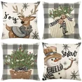 thumbnail image 2 of Funda de cojín navideña de 45 cm, funda de almohada, decoración navideña para el hogar, decoración de Año Nuevo Noel, 2 of 5