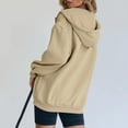 thumbnail image 4 of Hessimy Y2K Womens Zip Up Hoodies Long Sleeve Oversized Sweatshirts Fleece Jacket Pockets 2024 Fall Outfits Fashion Clothes(Z05-Khaki,S）, 4 of 6