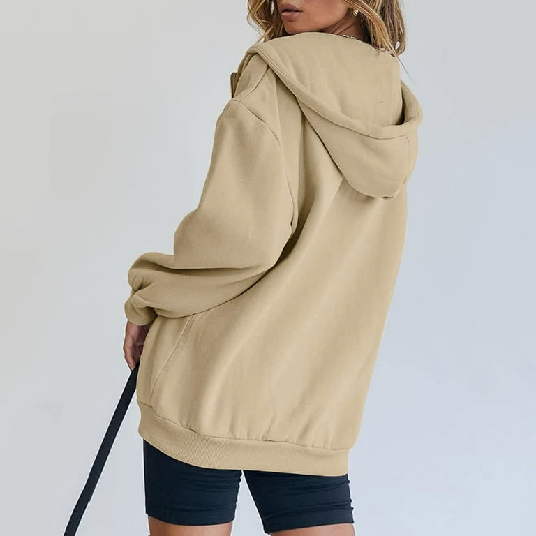 Khaki oversized shop zip front sweater