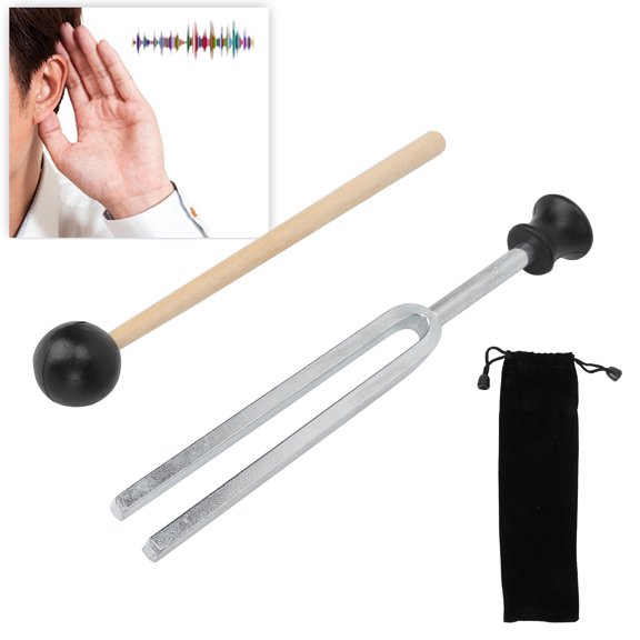 Instrumento De Vibración Del Diapasón, Promueve La Relajación Diapasón Martillo De Sonido Curativo Musical 256 Hz Con Bolsa De Almacenamiento Para Mejorar La Salud