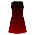 thumbnail image 4 of JIAYUE Women's Dress Above Knee Elegant Sleeveless V Neck Gradient Color Pocket Summer For Comfortable Flowy Casual Dailywear And Evening Trendy Female Dresses, 4 of 5