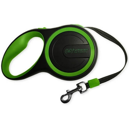 Lighted Dog Leash - FurHaven Pet Dog Leash | Comfort Grip Retractable Leash, Bright Green, 9-Feet