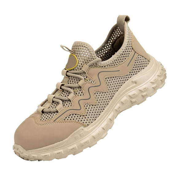 Safety Shoes Men's Work Shoes Lightweight Breathable Steel Toe Shoes Non-Slip Protective Shoes Summer EU 37-47