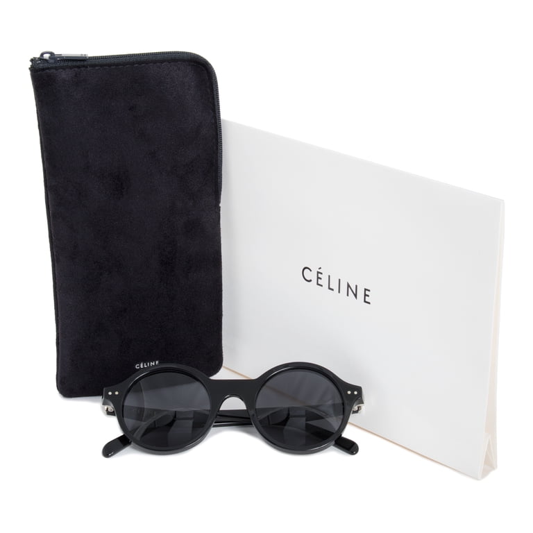 Celine Women's CL41434S CL/41434/S 807/IR Black Round Sunglasses