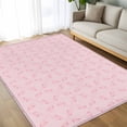 thumbnail image 4 of 8x10 Area Rugs Pink Morocco Non-Skid Rubber Backing Large Rectangle Rugs - Living Room Bedroom Home Office, Geometric Leaf Diamond Lattice Abstract Indoor Floor Mat Carpets Washable Rug, 4 of 9