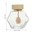 thumbnail image 2 of FONDOTIN 2pcs Glass Honey Jar Clear Sealing Container Assorted Color for Home Use, 2 of 7