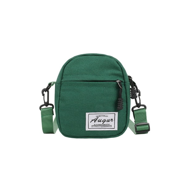 Mujer Lienzo Patchwork Bandolera Casual Mini Bolsos (verde)