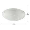 thumbnail image 3 of Pennington 10" Flush Mount Ceiling Light 2-Pack, Frosted White Alabaster Glass Shade, 3 of 5
