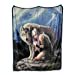 thumbnail image 3 of Anne Stokes Signature Silk Touch Sherpa Lined Throw Blanket (Protector), 3 of 10