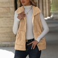 thumbnail image 2 of Long Vest for Women Sleeveless Cable Knit Open Front Cardigan Oversized Sherpa Vest Jacket Button Hooded Sweater Coat, 2 of 3