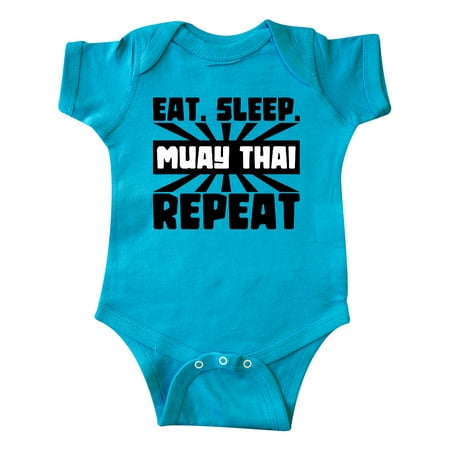 

Inktastic Eat Sleep Muay Thai Repeat Gift Baby Boy or Baby Girl Bodysuit