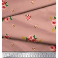 thumbnail image 2 of Soimoi Tissu en Coton Canard Imprimé Feuilles & Roses par Yard 42 Pouces de Large, 2 of 3