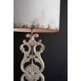 thumbnail image 3 of TABLE LAMP - ANTIQUE WHITE WITH CARVED DAMASK BASE, 3 of 8