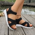 thumbnail image 4 of Rokment Athletic Orthopedic Walking Sandals for Women 2026 Comfortable Breathable Mesh Memory Foam Wedge Heels Arch Support Non Slip Work Summer Shoes Black Size 7.5, 4 of 6