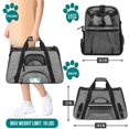 thumbnail image 2 of PetAmi Transportín para mascotas aprobado por la aerolínea para gatos, transportador de perros de lado suave para perros pequeños, suministros de viaje para gatos, accesorios para gatos de interior, b, 2 of 5