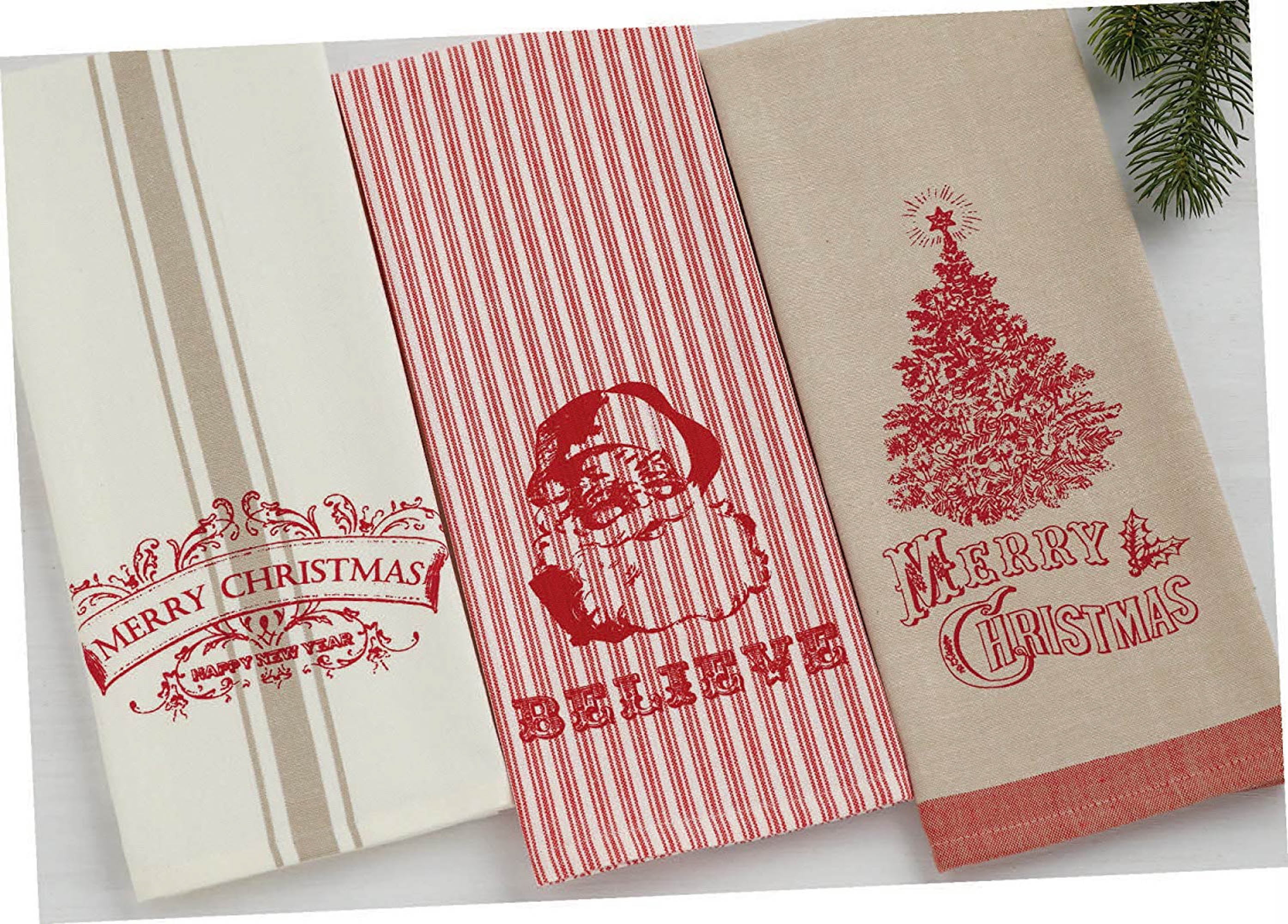 DII Christmas Kitchen Accessories & Décor Gift Set, Pot Holder & Dish  Towels, Jolly Santa, 3 Piece