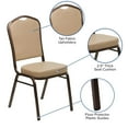 thumbnail image 2 of HERCULES Series Crown Back Stacking Banquet Chair in Tan Vinyl - Copper Vein Frame, 2 of 9