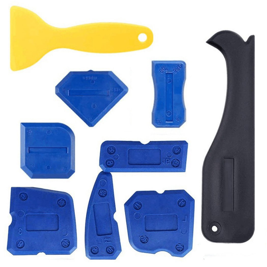 Bangcool 9PCS Caulking Tool Set Manual Grout Scraper Sealant Finishing Tool for Kitchen