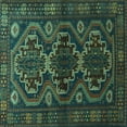 thumbnail image 1 of Ahgly Company Indoor Square Persian Turquoise Blue Traditional Area Rugs, 5' Square, 1 of 4