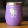 thumbnail image 2 of Bevvee Insulated Wine Tumbler 12 oz Gettin Piggy Gifts for Wine Lovers Tumblers, 2 of 4