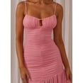 thumbnail image 6 of Biezeib Women Slip Dress, Sleeveless Pleated Solid Slim Fit Summer Long Dress Cocktail Dress, 6 of 6