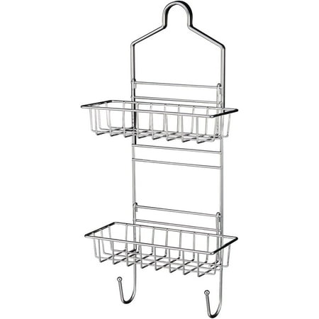 Plumboss Over Head Basket Shelf Metal Shower Caddy for Hanging Sponge, Chrome