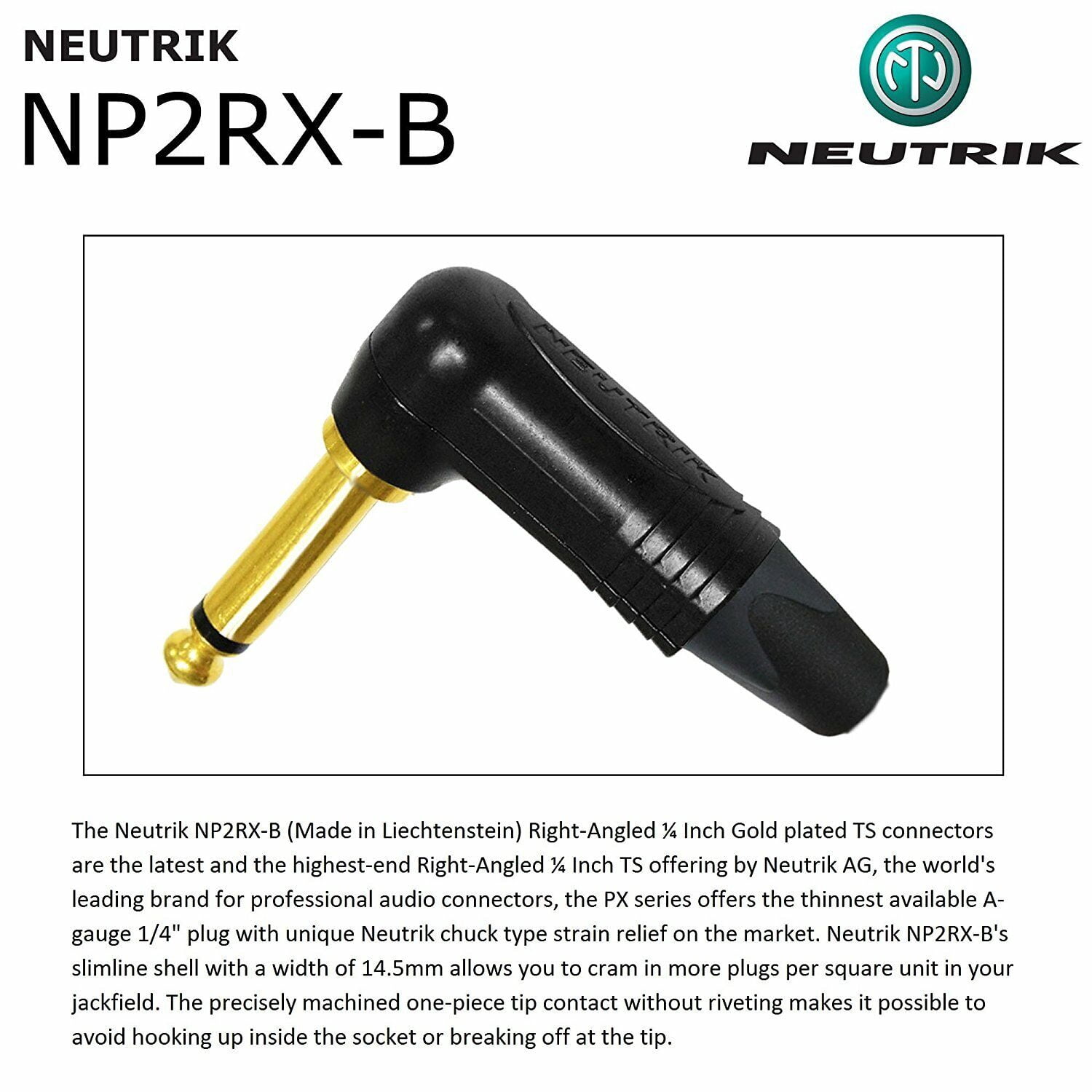 1 X Mogami 2524 - 6 Inch-Guitar Bass Effects,Patch Cable|NP2RX-B Neutrik Black