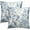 Chinoiserie Birds, variant on Christmas Throw Pillow Covers 18x18 Set of 2, Rustic Winter Blue Trees Snows Pine Forest Farmhouse Decorative Pillow Cases Cotton Cushion Cover for Home Sofa Couch Decor