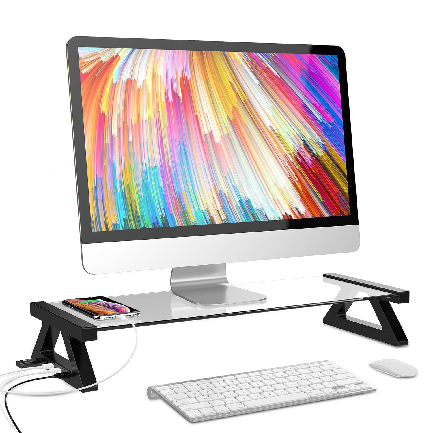 Desktop Monitor Stand Lcd Tv Laptop Rack Computer Screen Riser