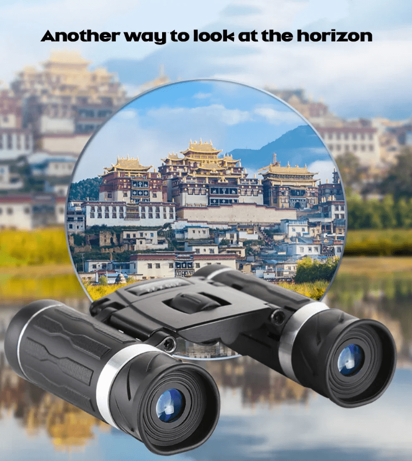 500x25 Zoom Telescope Professional BAK4 HD Powerful Binoculars Long Range Portable Outdoor Folding FMC Binocular Camping Travel